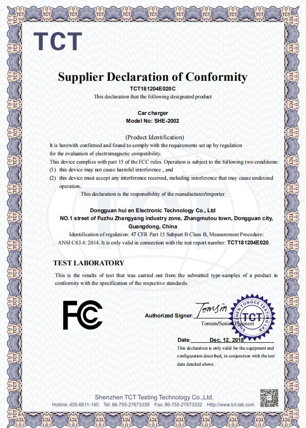 HUIEN Certifications